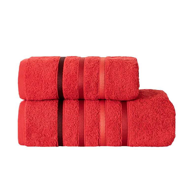 Puuvillane froteerätik Dolce 005 (punane) – 50x90 / 70x140 cm