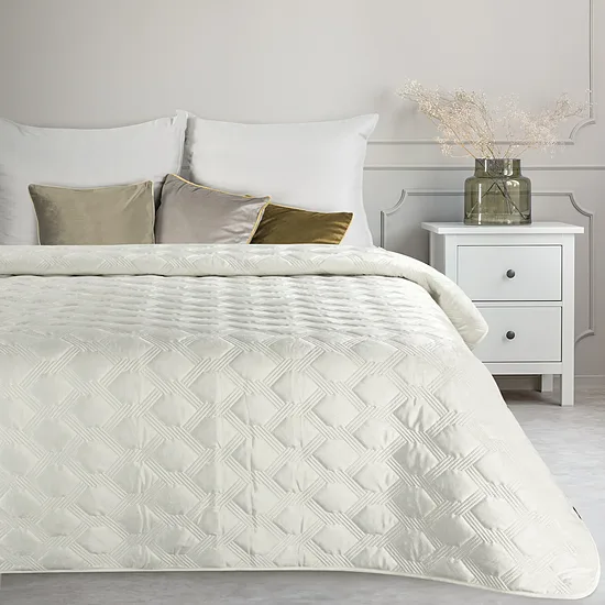 Voodikate SOFIA 5 kreem | Velvet, 250 g/m² – erinevad suurused