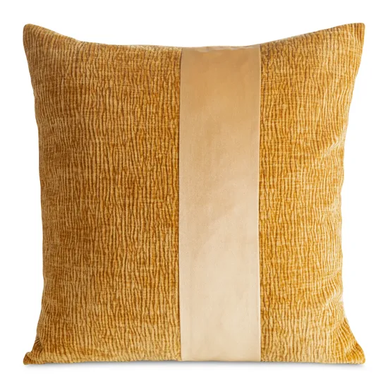 Meekollane šenillist padjapüür 45x45 cm, kaunistatud sametribaga CARLA 04